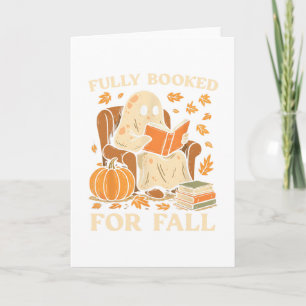 Voll ausgebucht für Herbstbücher Kürbis Herbst Dan Karte