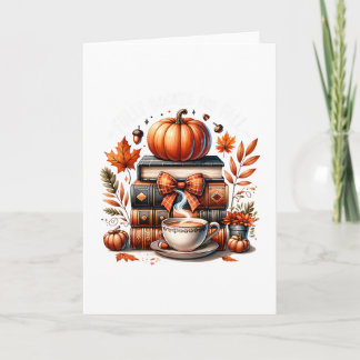 Voll ausgebucht für Herbstbücher Kürbis Herbst Dan Karte