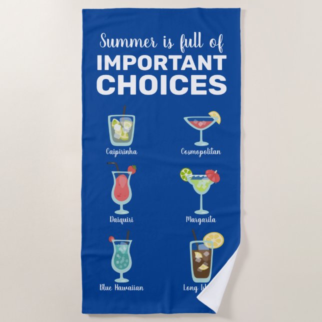 Voll Auswahl: Sommercocktails Strandtuch (Vorderseite)