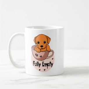 Voll leerer Kawaii-Orang-Welpe in einer Kaffee-Tas Kaffeetasse