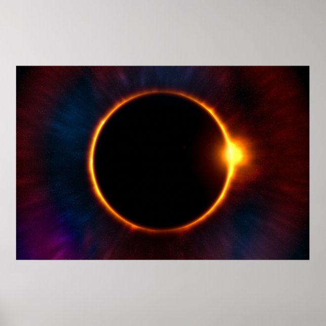 Voll Solar Eclipse w. Corona Visible! Poster (Vorne)
