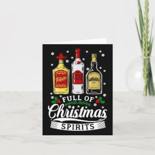Voll von Weihnachtsbrillen Vodka Tequila Whiskey X Karte