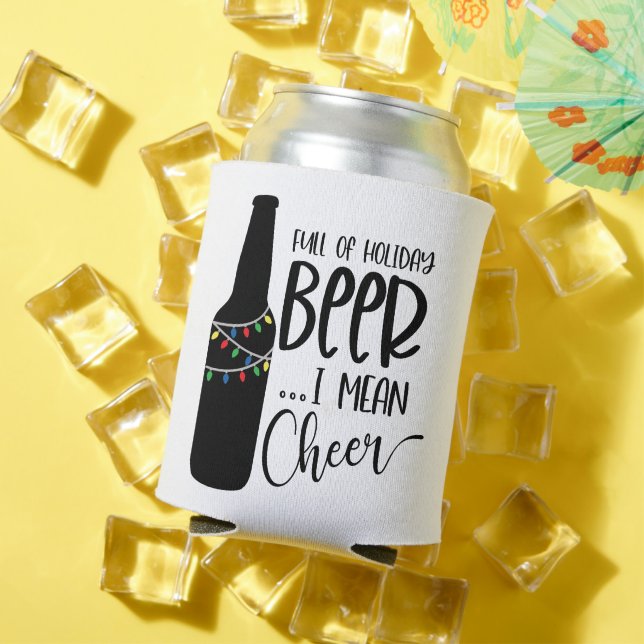 Voll Weihnachtsbär und -jubeln | Funny Drinks Dosenkühler (In Situ Sommer)