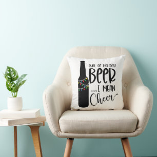 Voll Weihnachtsbär und -jubeln Funny Drinks Kissen
