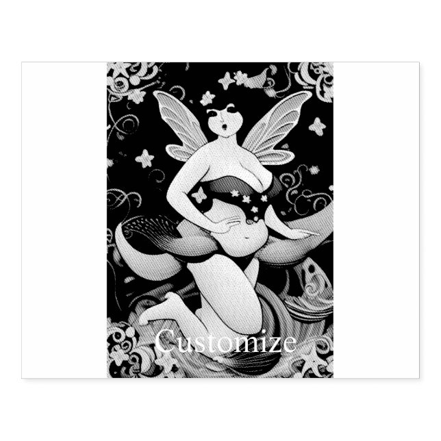 Vollbildliche Fairy Goddess Thunder_Cove Gummistempel (Prägung)
