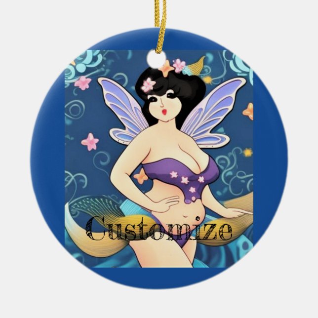 Vollbildliche Fairy Goddess Thunder_Cove Keramik Ornament (Vorne)