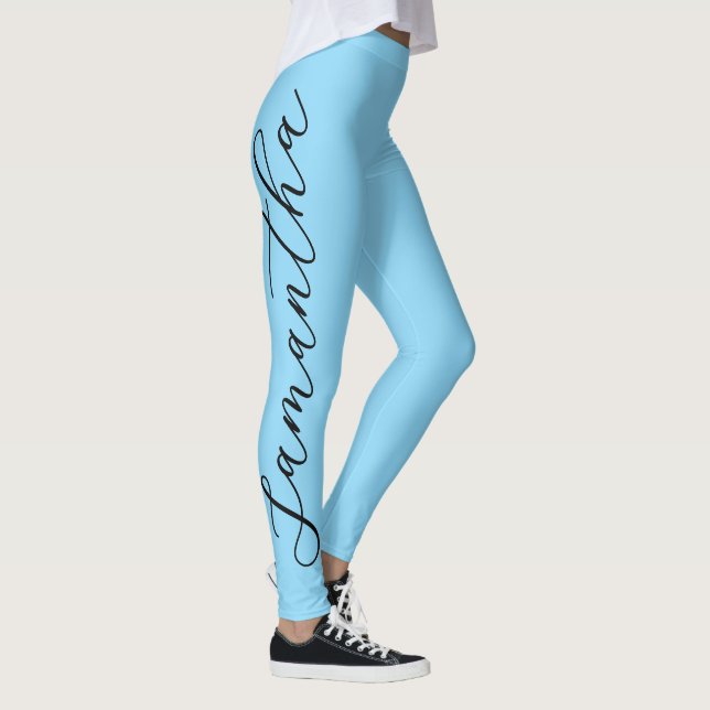 Vollblauer Farbton Alle-Over-Print-Leggings Leggings (Rechts)