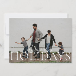 Vollblut mit dem Glück in Script & Large Holiday Feiertagskarte