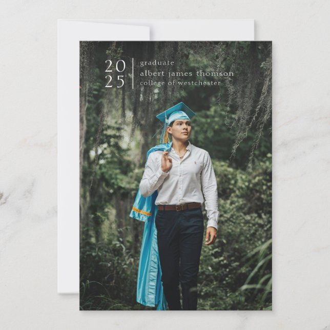 Vollblut Modernes, einfaches Foto fett Jahr Ankündigung (Vorderseite)