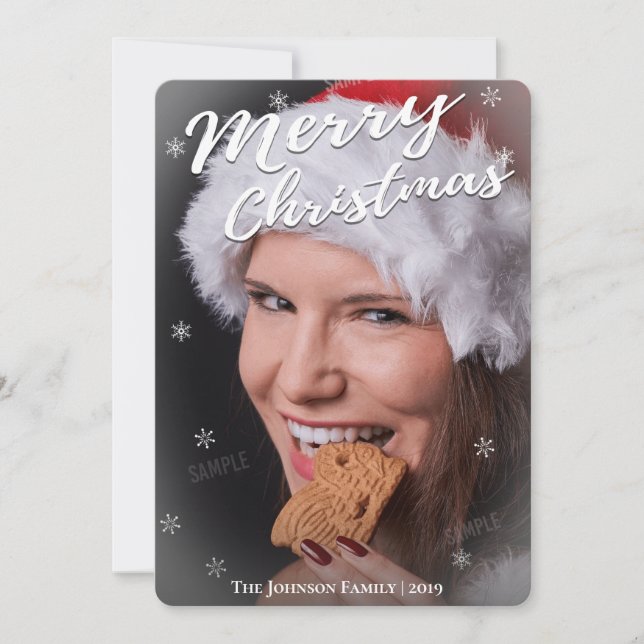 Vollblut Weihnachtskarte eines Fotos (Vorderseite)