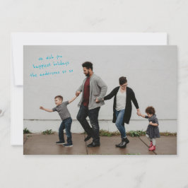 Vollblutes Foto mit modernem Design Feiertagskarte