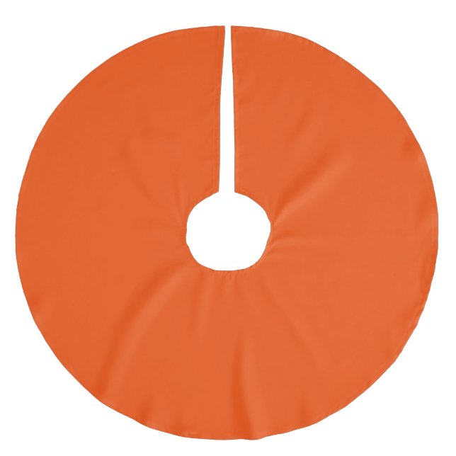 Vollblutorange Polyester Weihnachtsbaumdecke (Vorderseite)