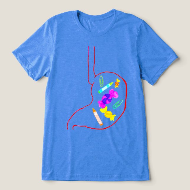 Volle Bauch Tri-Blend Shirt (Design Vorderseite)