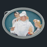 Volle Behandlung Ovale Gürtelschnalle<br><div class="desc">Künstler: Friseur-,  Manikürist- u. Schuh-Glanzarbeit Norman Rockwells | über Kunden</div>