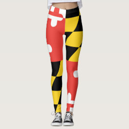 Volle Bein-Maryland-Flaggen-Leggings-Yoga-Hosen Leggings