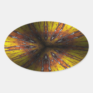 volle Emotion Ovaler Aufkleber