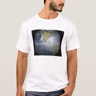 Volle Erdansicht, die Wasserdampf zeigt T-Shirt