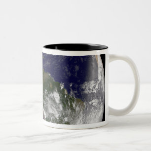 Volle Erde, die Nordamerika und SüdAmer 5 zeigt Zweifarbige Tasse