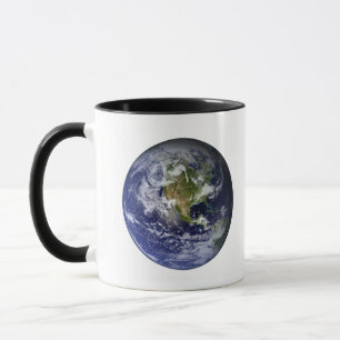 Volle Erde, die Nordamerika zeigt Tasse