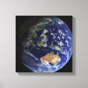 Volle Erde vom Raum, der Australien zeigt Leinwanddruck