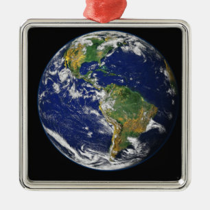 Volle Erde, welche die Westernhemisphäre zeigt Ornament Aus Metall