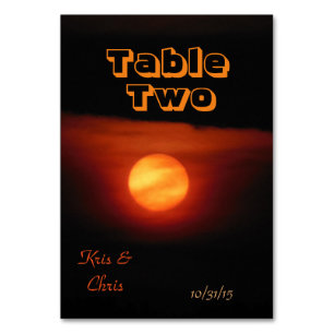 Volle Ernte-Mond-Hochzeits-Tabelle Tischnummer