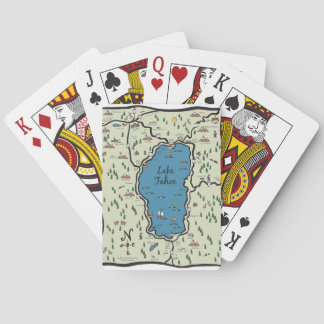 Volle Lake Tahoe Landkarte Spielkarten
