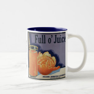 Volle O-Saft-Orangen Zweifarbige Tasse