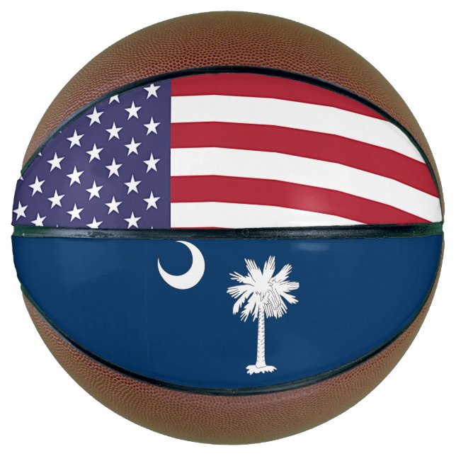 Voller Basketball mit Flagge von South Carolina (Vorderseite)