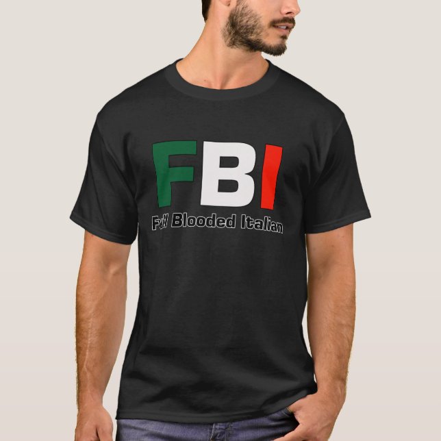 Voller Blooded italienischer schwarzer T - Shirt (Vorderseite)