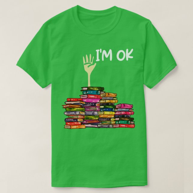 voller Bücher im Ok Long Sleeve T-Shirt (Design vorne)