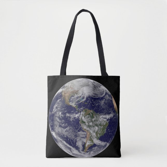Voller Erde mit einem mächtigen Wintersturm. Tasche (Vorderseite)