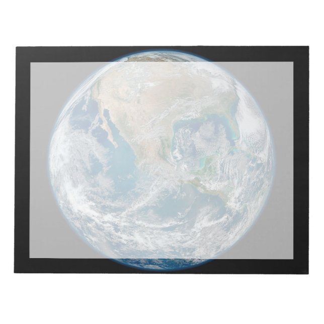 Voller Erde mit Nordamerika und Mexiko. Notizblock (Vorderseite)