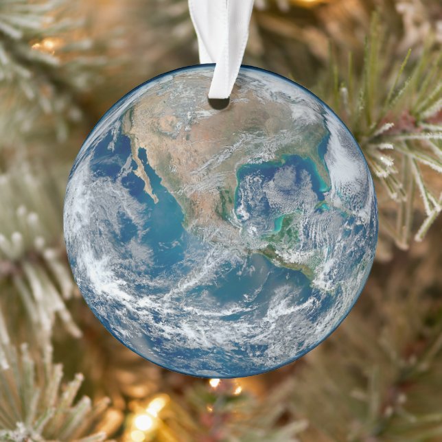 Voller Erde mit Nordamerika und Mexiko. Ornament (Baum)
