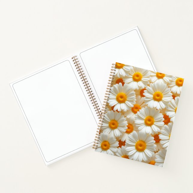 voller gelb-orangefarbener Blume Notizbuch (Innenseite)