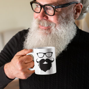 Voller Ground Funny Beard Man Kaffeetasse