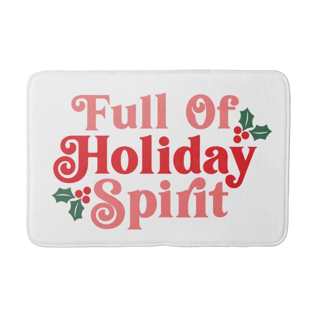 Voller Holiday Spirit - festliche Typografie Badematte (Vorderseite)