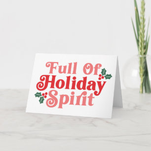 Voller Holiday Spirit - festliche Typografie Karte