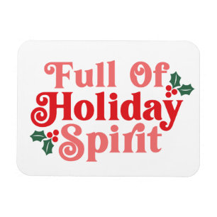 Voller Holiday Spirit - festliche Typografie Magnet