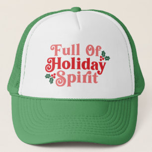Voller Holiday Spirit - festliche Typografie Truckerkappe