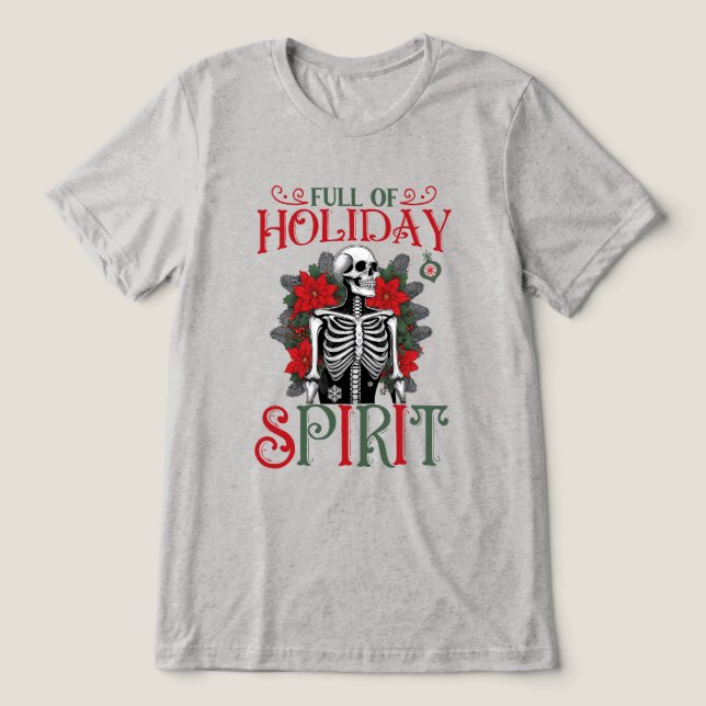 Voller Holyday-Geist Tri-Blend Shirt (Design Vorderseite)