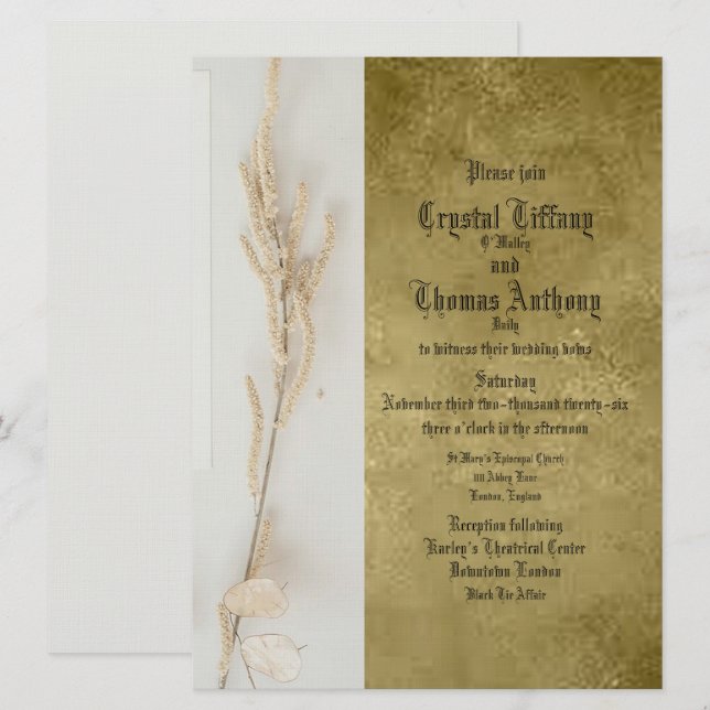 Voller Lebensflachaufenthalt Einladung (Vorne/Hinten)