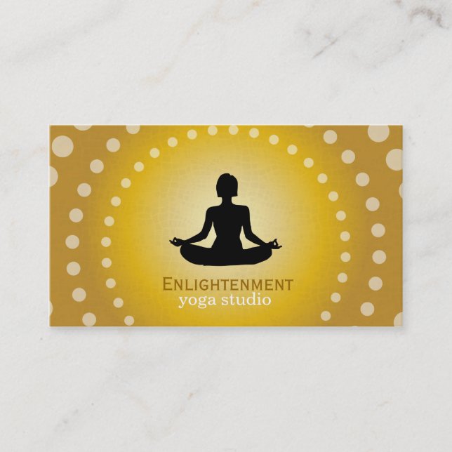 Voller Lotus (schwarz) Visitenkarte (Vorderseite)