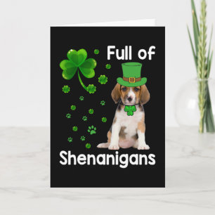 Voller Schabernack Hund St. Patricks Tag Karte