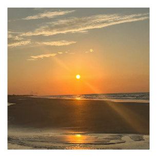 Voller Sonnenaufgang auf Isle Of Palms, South Caro Fotodruck