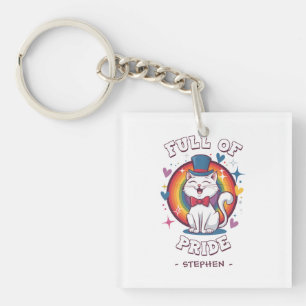 Voller Stolz LGBTQ Cat Pride Schlüsselanhänger