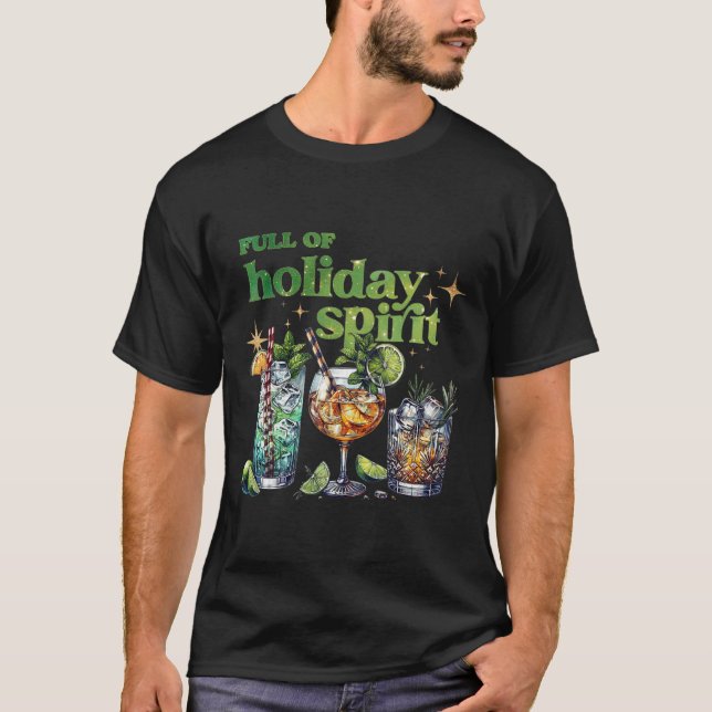 Voller Urlaubssgeist Schwanz Fantastische Weihnach T-Shirt (Vorderseite)