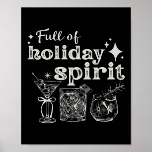 Voller Urlaubssgeist Wein Schwanz Weihnachtsfest P Poster