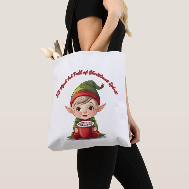 Voller Weihnachtsgeist, Niedliches Weihnachtsgesch Tasche (Von Nahem)