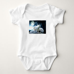 Voller Wolf-Mond Baby Strampler